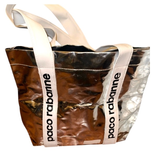 PACO RABANNE SILVER SPACE SHOPPING BAG/ TOTE - Picture 3 of 12